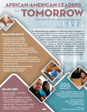 Learn How to Join the African American Leaders for Tomorrow Program width=