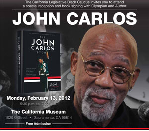 Reception and book signing with Olympian and Author John Carlos